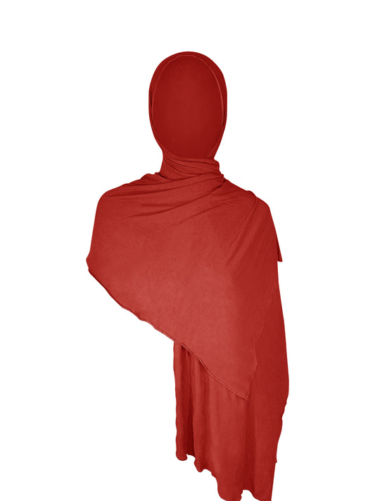 SoftWrap Jersey Hijab - Rust Red