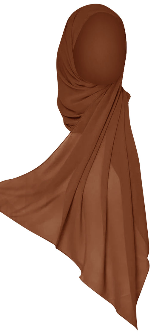 Luxette Georgette Hijab - Chocolate