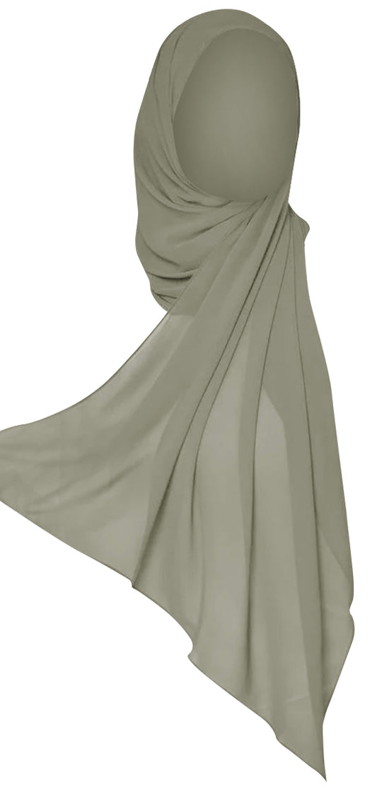 Luxette Georgette Hijab - Ash Green