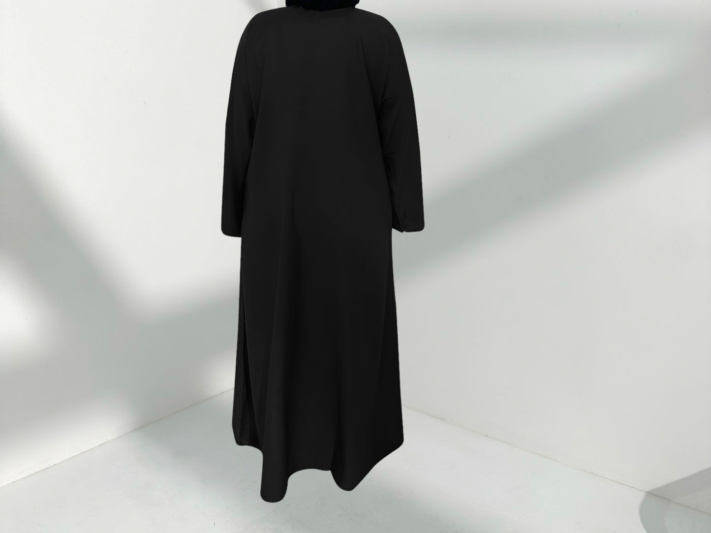 ZipForm Comfort Abaya - Black - PREORDER