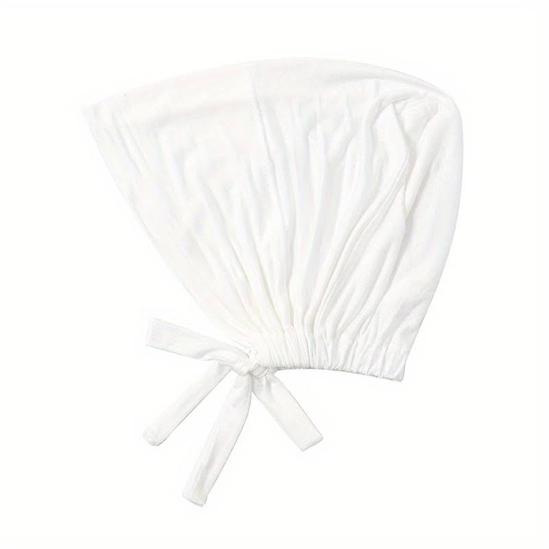 Satin Lined Hijab Cap - White