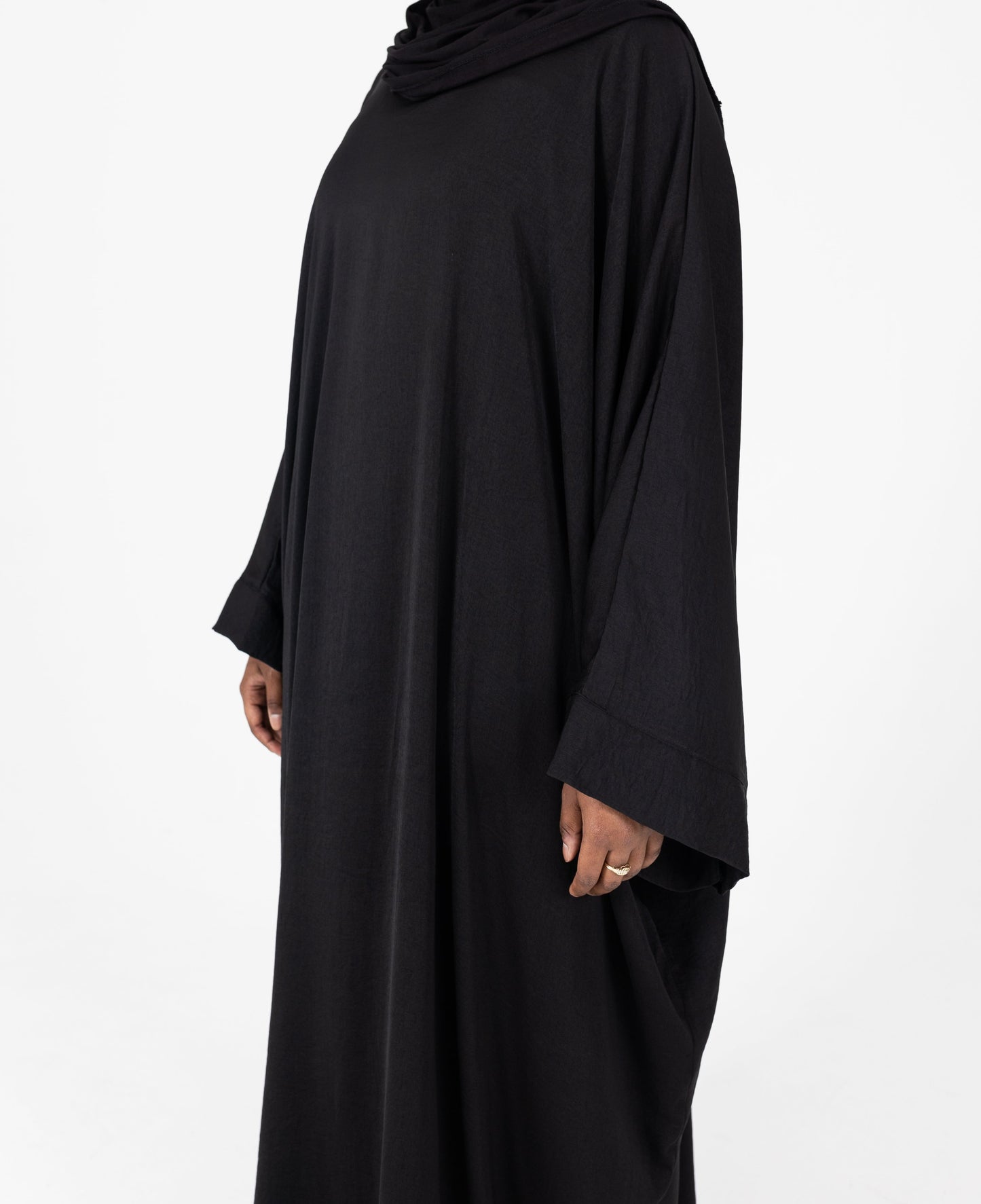 Pre-Order Black Silk Cascade Butterfly Abaya