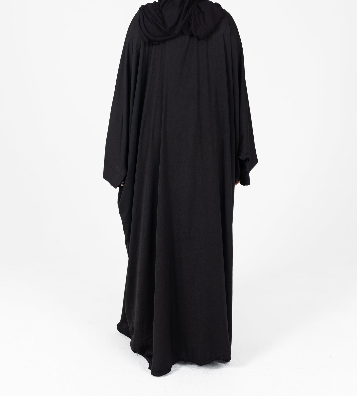 Pre-Order Black Silk Cascade Butterfly Abaya