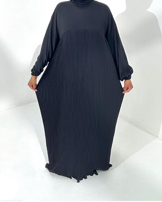 Luxurious Draped Pleated Abaya