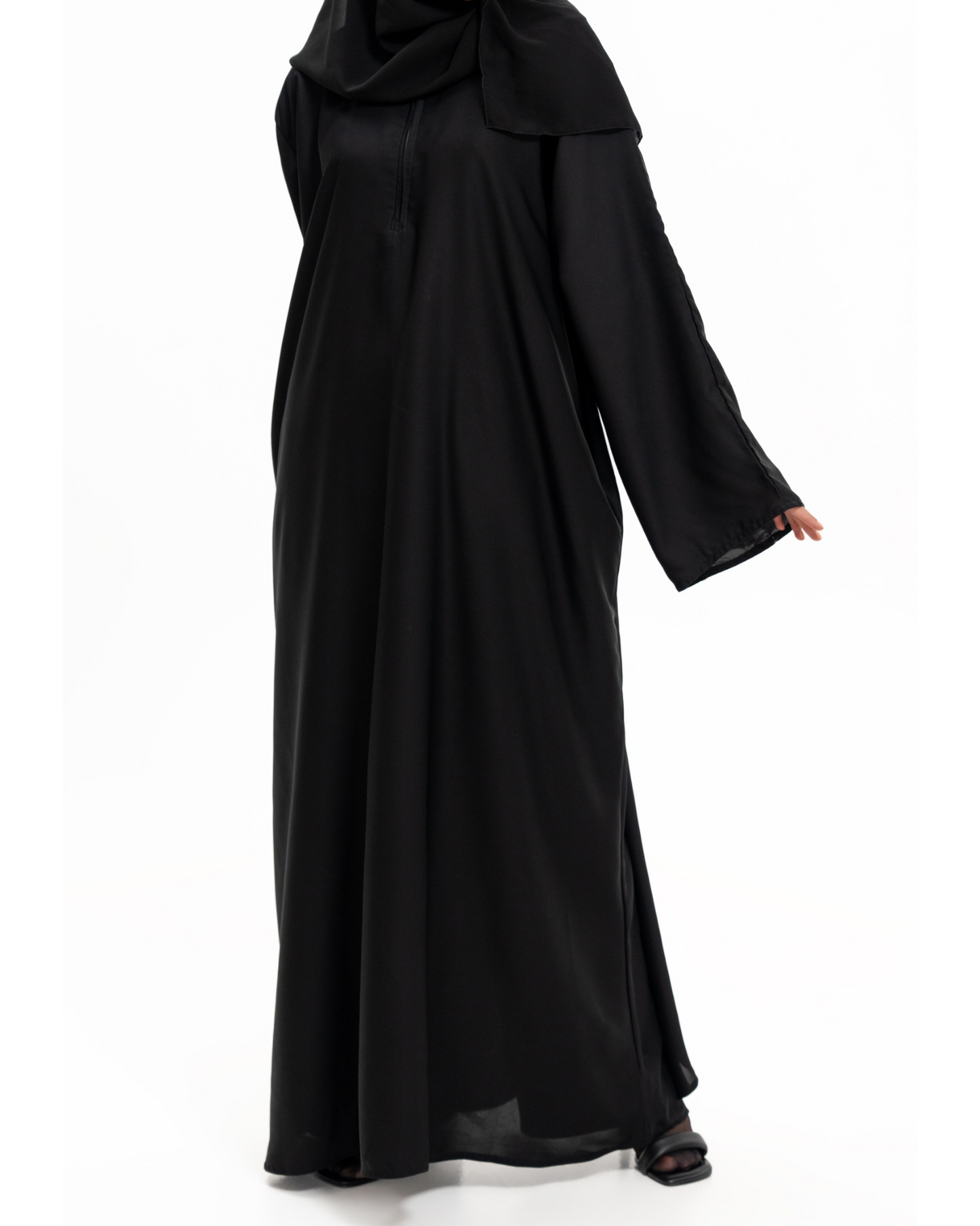 Black ZipForm Comfort Nursing Abaya