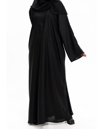 Black ZipForm Comfort Nursing Abaya