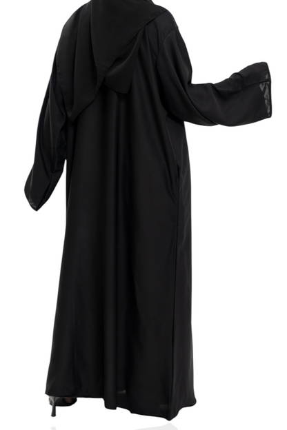 Black ZipForm Comfort Nursing Abaya