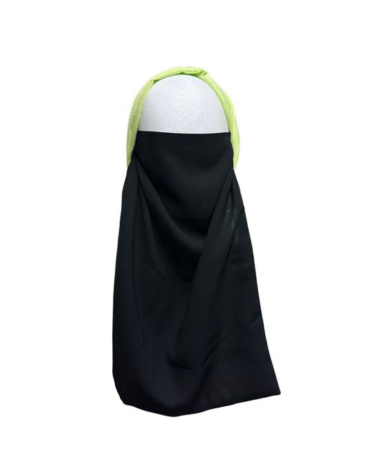 Women's Half Chiffon Niqab with Elastic