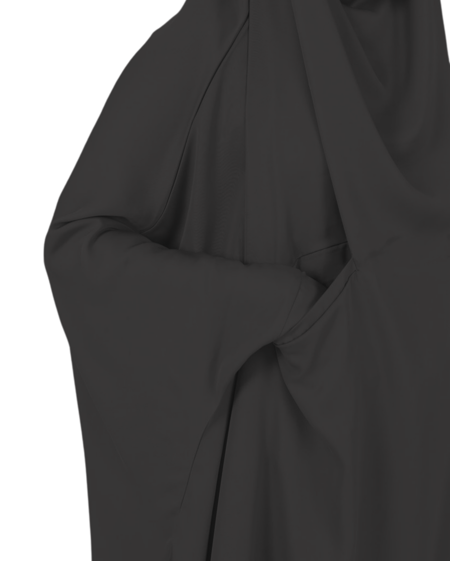 Women's Two-Piece Nidha Jilbab with Buttoned Pockets - Black