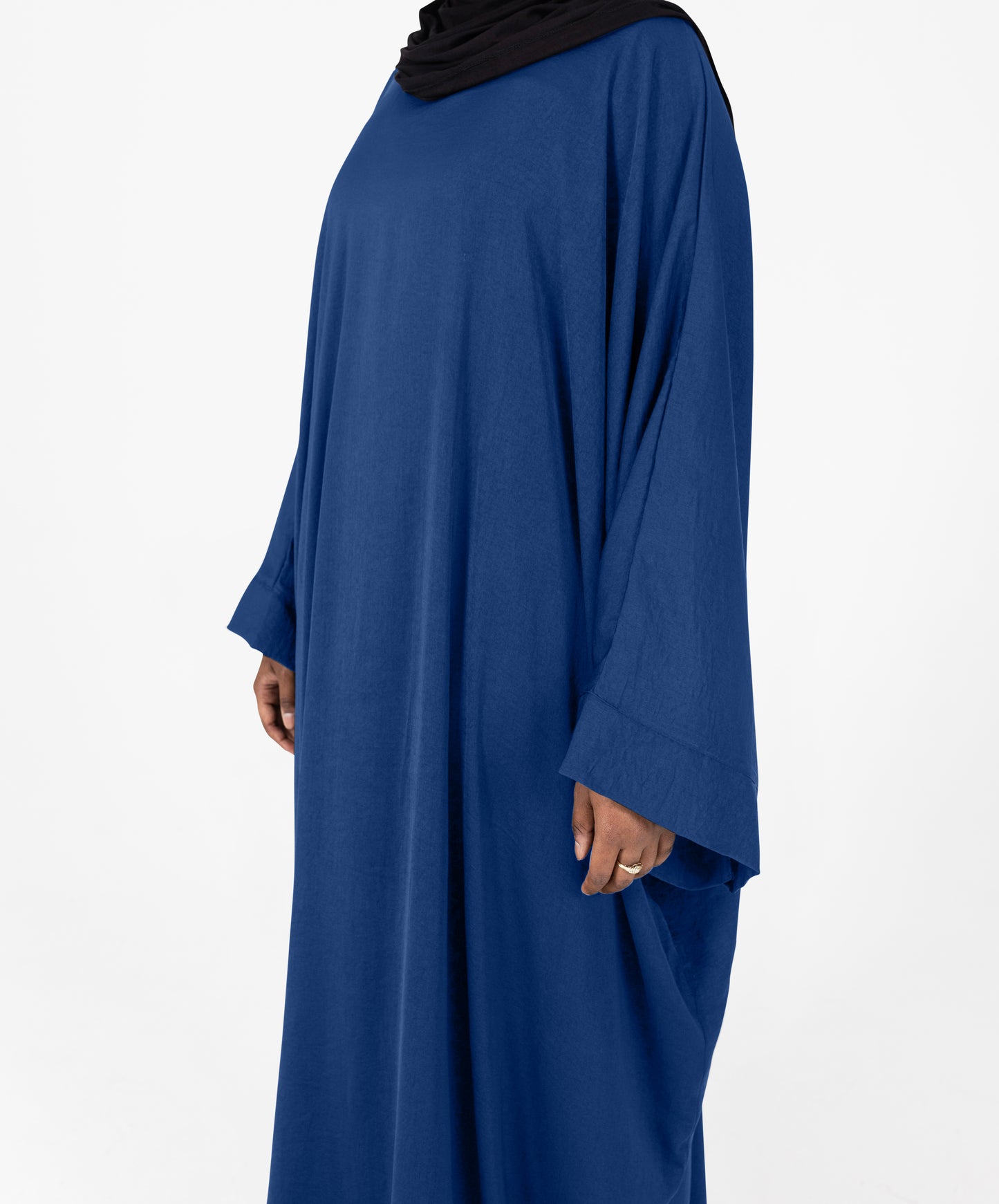 Pre-Order SilkCascade Butterfly Abaya - Navy Blue