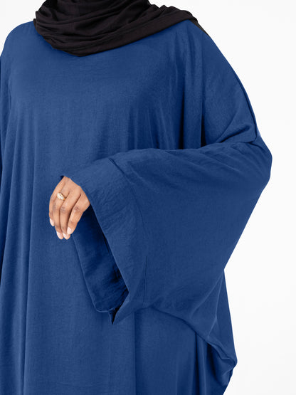 Pre-Order SilkCascade Butterfly Abaya - Navy Blue