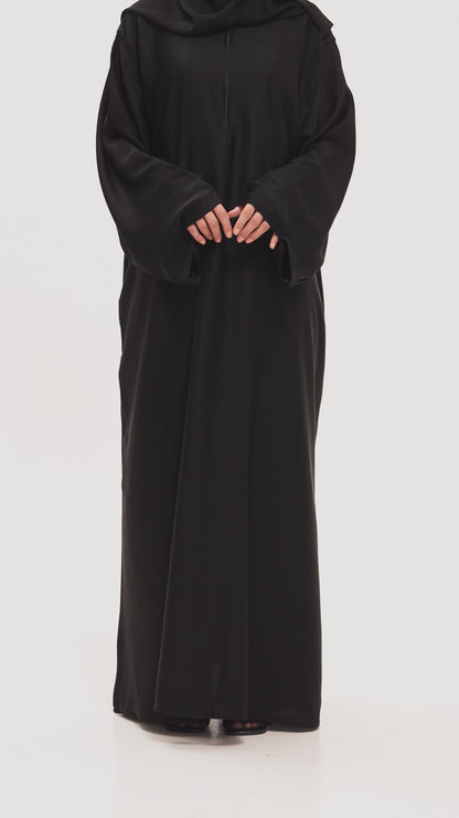 Black ZipForm Comfort Nursing Abaya